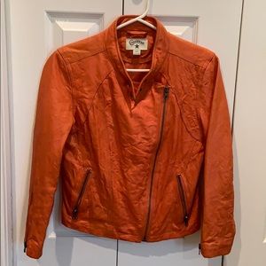 Converse 100% Genuine Leather Moto Jacket – Size Small